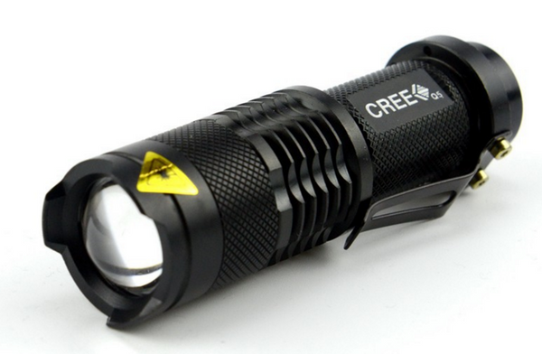 Waterproof LED Flashlight 3 Modes Zoomable LED Torch penlight